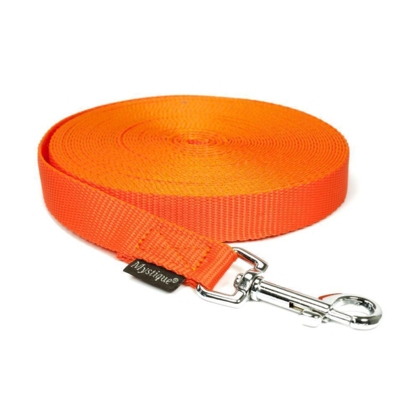 Mystique® Nylon Schleppleine 20mm neonorange 5m mit HS