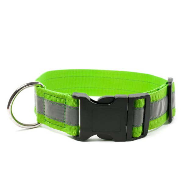 Mystique® Signalhalsband mit Klickverschluss 40mm neongrün 55-65cm