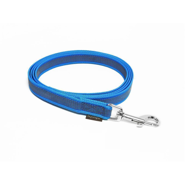 Mystique® Gummierte Leine 12mm ohne Handschlaufe Standard Karabiner blau 50cm