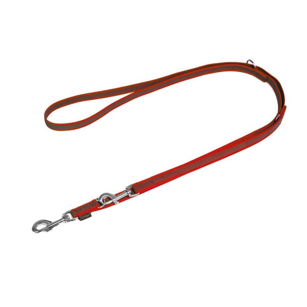 Mystique® Gummierte Umhängeleine Leine 20mm Standard Karabiner rot 2,5m