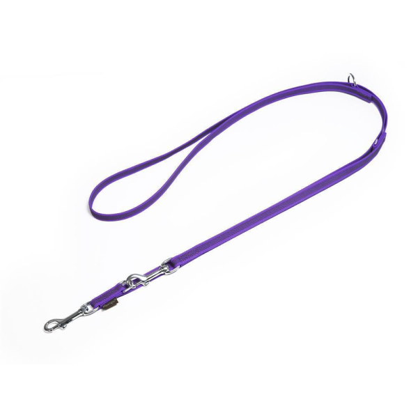 Mystique® Gummierte Umhängeleine Leine 15mm Standard Karabiner lila 3m