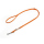 Mystique® Gummierte Umhängeleine Leine 15mm Standard Karabiner neon orange 2,5m