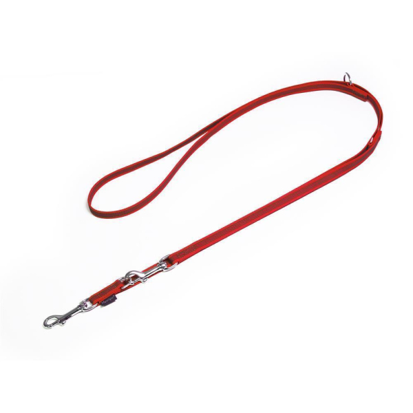 Mystique® Gummierte Umhängeleine Leine 12mm Standard Karabiner rot 2m