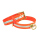 Mystique® Biothane Schweisshalsband 25mm reflex orange gold messing 30-40cm