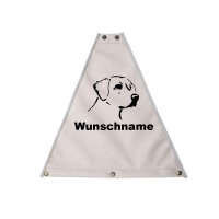 Mystique Dreieck Profiweste beige personalisiert M Labrador Retriever Kopf