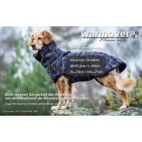 Warmover Karo Fleece Cape dark blue S (59cm)