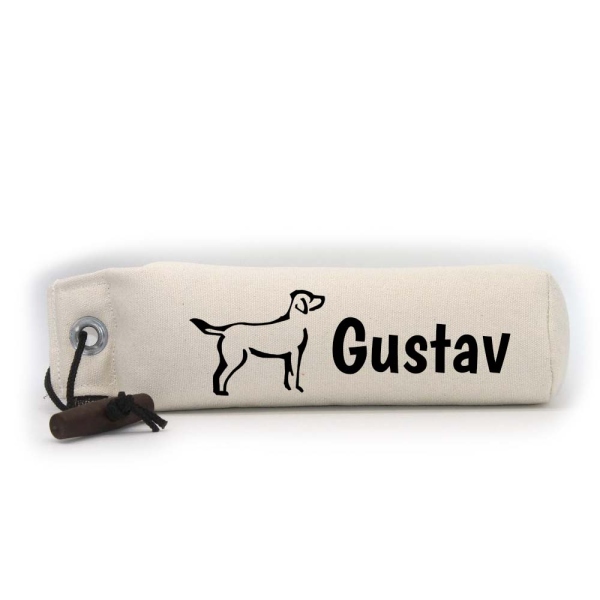 Mystique Dummy Einzel Name Boogaloo weiß Labrador Retriever