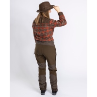 Pinewood 3986 Caribou Hunt Extreme Damen Hose Wildlederbraun/D. Olive (244)