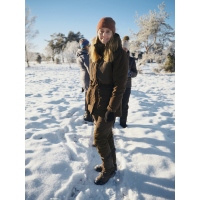 Pinewood 3986 Caribou Hunt Extreme Damen Hose Wildlederbraun/D. Olive (244)