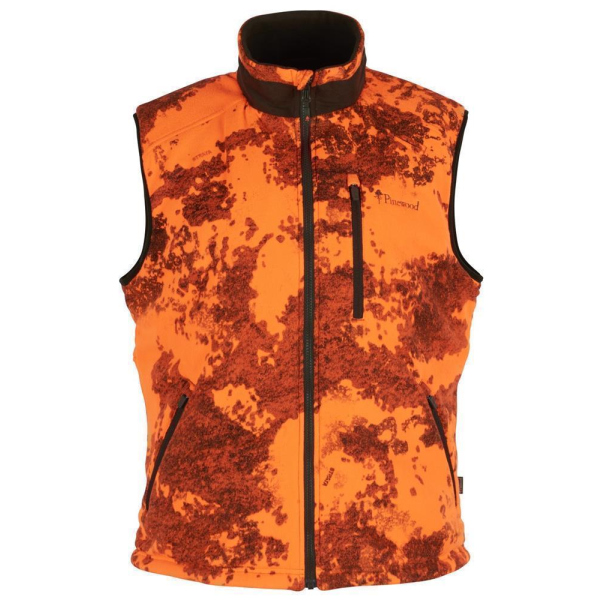 Pinewood 5664 Smaland Reversible Camou Fleece Weste Strata Blaze/ Jagdgrün (992)