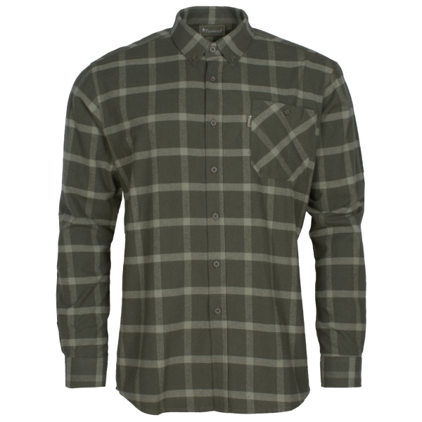 Pinewood 5009 Värnamo Flannel Hemd Dunkelgrün / Grün (124) XL