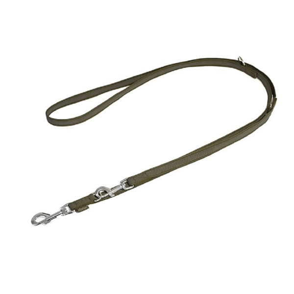 Mystique® Gummierte Umhängeleine Leine 20mm Standard Karabiner khaki 3m