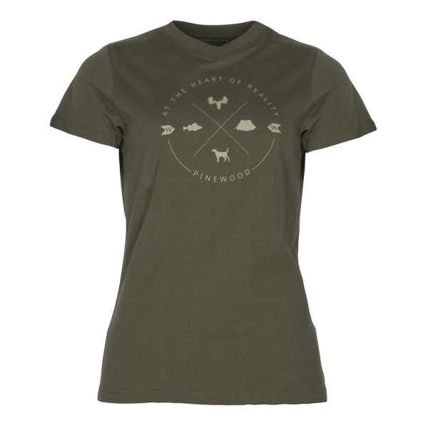 Pinewood 3321 Finnveden Trail Damen T-Shirt Olive (107) XXL