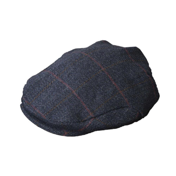 Tweed Flat Cap Derby Blue Tweed L (59cm)