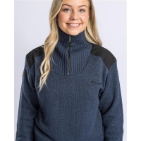 Pinewood 9349 Hurricane Damen Pullover D.Navy Melange (378) XS