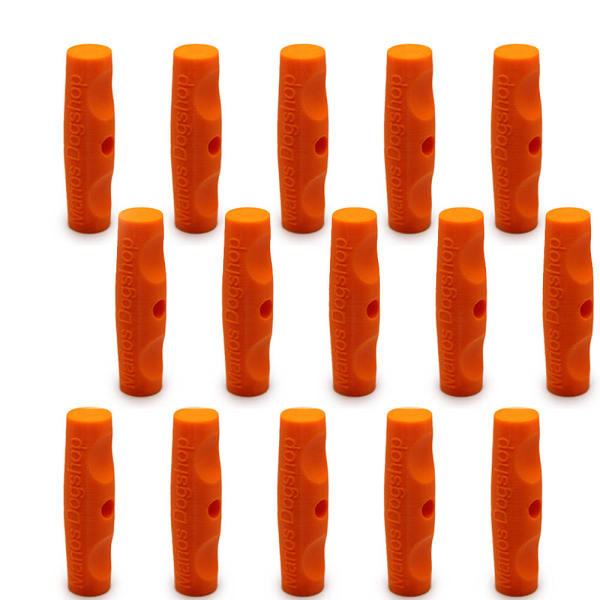 MewogS Plastic toggle Wurfgriff Dummy mit Beschriftung orange 15