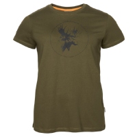 Pinewood 3450 Elch T-Shirt Damen H.Olive (713) S