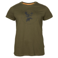 Pinewood 3450 Elch T-Shirt Damen H.Olive (713) XL