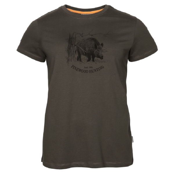 Pinewood 3451 Wildschwein T-Shirt Damen Suede Brown (241) L