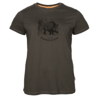 Pinewood 3451 Wildschwein T-Shirt Damen Suede Brown (241) L