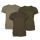 Pinewood 3447 3-Pack Damen T-Shirt Green/H.Brown/Khaki (720)