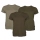 Pinewood 3447 3-Pack Damen T-Shirt Green/H.Brown/Khaki (720) M