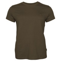 Pinewood 3447 3-Pack Damen T-Shirt Green/H.Brown/Khaki (720) XS