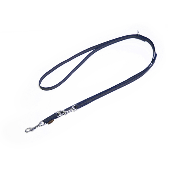 Mystique® Gummierte Umhängeleine Leine 20mm Standard Karabiner royal blau 2,5m