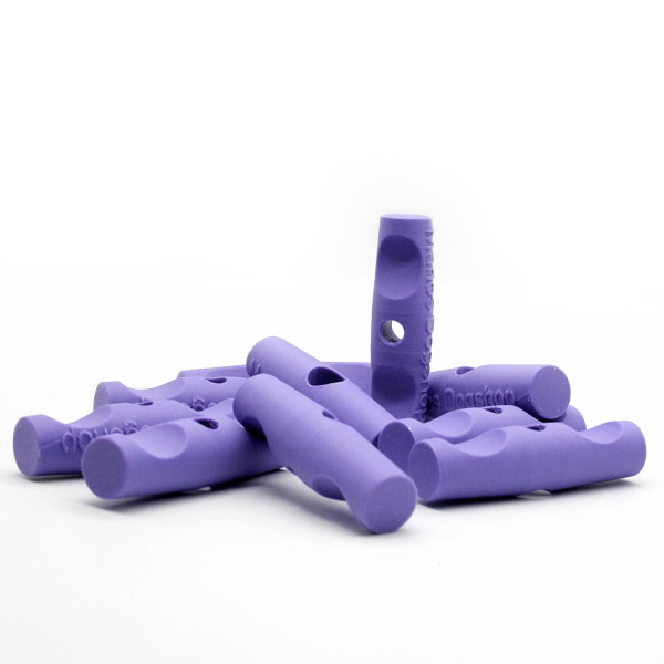 MewogS Plastic toggle Wurfgriff Dummy mit Beschriftung purple 10