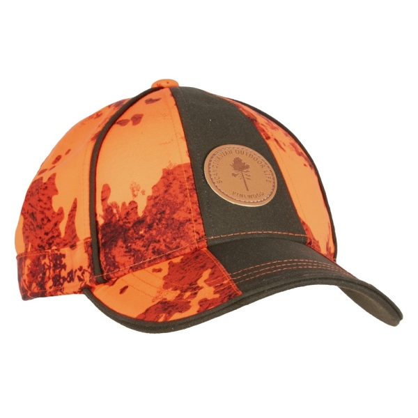 Pinewood 1160 Furudal Waterproof Hunters Cap Strata Blaze/Mossgreen (990)