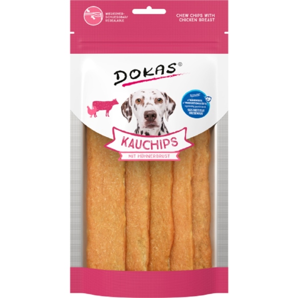 DOKAS - Kauchips mit Hühnerbrust 5er Pack (5 x 175g)