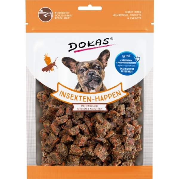 DOKAS - Insekten-Happen - Mehlwurm, Grille, Karotte 1er Pack (1x100g)